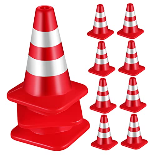 JOINPAYA 12 Stück Mini-Spielzeug-verkehrskegel Mit Schildern Realistische Trainingskegel Aus Abs-Kunststoff Für Kinder von JOINPAYA