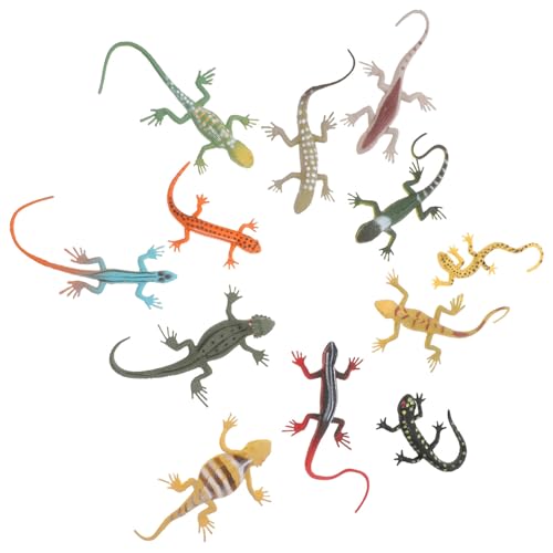 JOINPAYA 12 Stücke Spielzeug Reptilien Spielzeug Figur Realistische Gecko Figuren Figur von JOINPAYA
