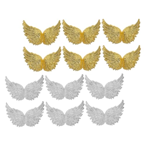JOINPAYA 12Stücke Engel Flügel Kuchenaufsatz aus Kunststoff Kreative Dekoration für Kuchen Partyzubehör DIY Bastelprojekte Goldene und Silberne Mini Flügel Vielseitig Einsetzbar JOINPAYA 12Stücke Engel Flügel Kuchenaufsatz aus Kunststoff Kreative Dekoration für Kuchen Partyzubehör DIY Bastelprojekte Goldene und Silberne Mini Flügel Vielseitig Einsetzbar von JOINPAYA