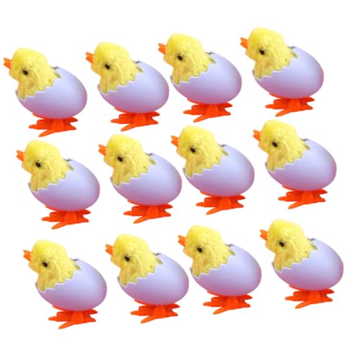 JOINPAYA 12Stücke Teiliges Aufziehspielzeug Huhn Lustige Springende Plüschküken für Osterkorbfüller oder Partyspielzeug für Kleinkinder Farblich Gemischt Einfache Handhabung von JOINPAYA