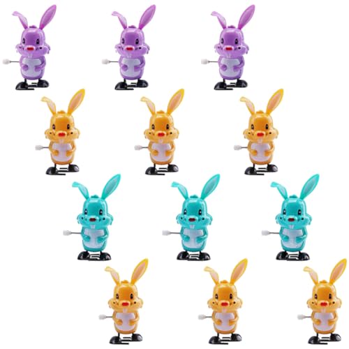 JOINPAYA 12st Hase Zum Aufziehen Osterhase Mini Kleines Hasenspielzeug Osterspielzeug Aufziehen Aufziehen, Springendes Kaninchen Zum Aufziehen Springender Hase Plastik von JOINPAYA