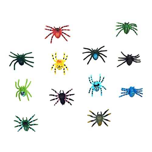JOINPAYA 12st Spinne Tricky Toy Zappeln Halloween Goody Bag Füller Gruselige Spinne Tiere Spinnweben Halloween Halloween-Requisiten Raupe Halloween-Dekorationen Im Freien Plastik von JOINPAYA