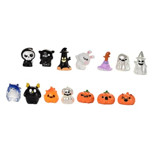 JOINPAYA 14stücke Teiliges Halloween Miniaturfiguren Resin Niedliche Dekoration Für Garten Und Halloween-deko Für Partys Und von JOINPAYA