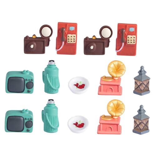 JOINPAYA 14stücke Miniatur Möbel Set Teilig Retro Puppenhaus Zubehör Aus Robustem Resin Vintage Haushaltsgeräte Für Kreative -projekte Und Stilvolle Wohnraumdekoration JOINPAYA 14stücke Miniatur Möbel Set Teilig Retro Puppenhaus Zubehör Aus Robustem Resin Vintage Haushaltsgeräte Für Kreative -projekte Und Stilvolle Wohnraumdekoration von JOINPAYA