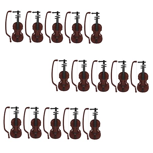 JOINPAYA 15 Sätze Mini Violinen Modell Simulation Violinen Weihnachtsschmuck Mini Violine von JOINPAYA