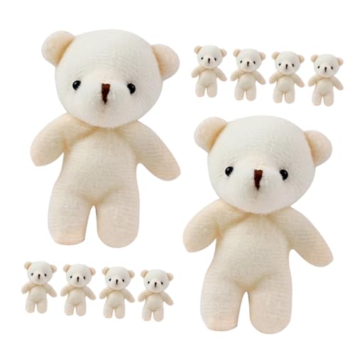 JOINPAYA 15 Stück Mini-bär Bärenanhänger Verschleißfeste Kleine Bären Kleine Bären Multifunktionale Bärenfiguren Dekoratives Bärendekor Cartoon-bär-Puppe Pp Baumwolle Beige von JOINPAYA