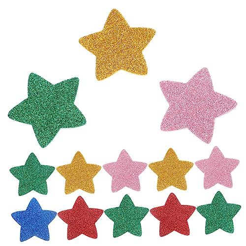JOINPAYA 15 Stück Sterne Light licht leicht würfelunterlage vx6-2-iw-5 fröhl Glitzer Aufkleber klebriger Stern Schaumstoffaufkleber Sternaufkleber für Party große Sternaufkleber Eva-Schaum von JOINPAYA