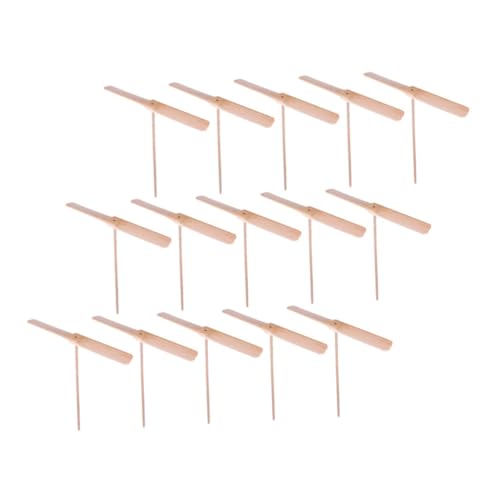 JOINPAYA Propeller Spielzeug Kinder 15st Bambuslibelle Aus Holz Fliegen Schwebender Fußball Kinderspielzeug Holzspielzeug Werfen Und Fangen Libellen-flugspielzeug Aus Holz Für Jungen Hölzern Beige von JOINPAYA