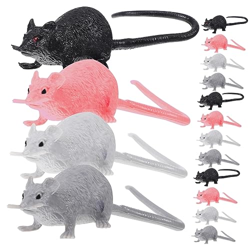 JOINPAYA 16 Stück Simulationsmaus Halloween Dekoration Halloween-Dekoration Funny Presents Room Decoration lustig Halloween-Ratten- - -Requisiten Mäusefiguren Plastik von JOINPAYA