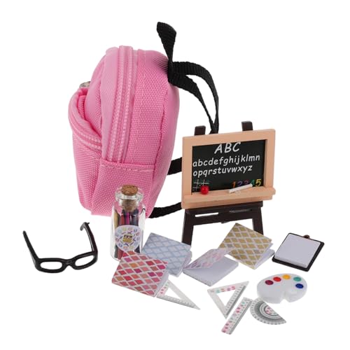 JOINPAYA Miniatur-schulbedarf Für Puppen Im Maßstab 112 Set Mit Rucksack Minibüchern Tafel Lineal Ideal Zum Lernen Und Spielen Mit Puppen JOINPAYA Miniatur-schulbedarf Für Puppen Im Maßstab 112 Set Mit Rucksack Minibüchern Tafel Lineal Ideal Zum Lernen Und Spielen Mit Puppen von JOINPAYA
