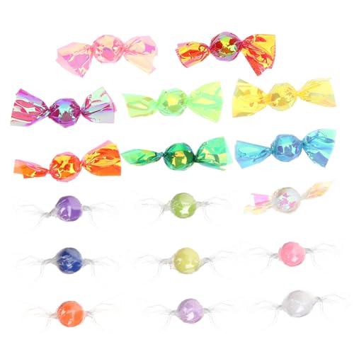 JOINPAYA 17 Stück Teiliges Miniatur Bonbon deko aus Kunststoff Bunte Candy Ornamente für Party Hochzeit Weihnachtsdeko Wohnaccessoires von JOINPAYA