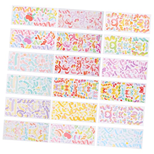 JOINPAYA 18 Blatt Regenbogen-Aufkleber Scrapbooking Sticker Scrapbook Stickers Scrapbook Aufkleber Aufkleberpaket Geschenkeidee Konfetti-Aufkleber Aufkleber mit Regenbogensternen Papier von JOINPAYA