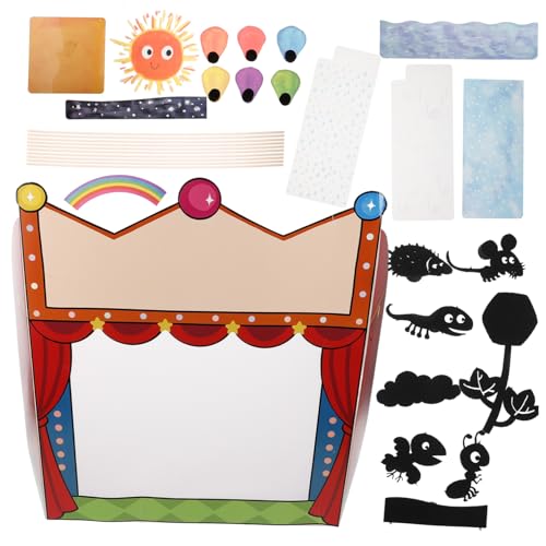 JOINPAYA 1Satz DIY Puppenset Mit Schattenpuppen Zubehör Für Kreatives Schattentheater Spielset Puppenshow Für Geschichtenerzählen Kinderpuppentheater Und Puppenbühne von JOINPAYA