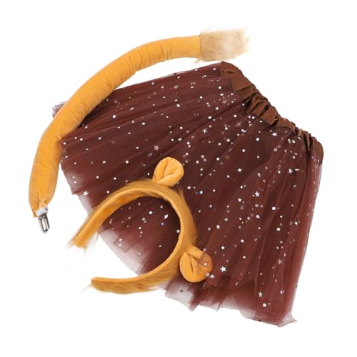 JOINPAYA 1Satz Löwenkostüm für Stirnband mit und Tüllrock Tierkostüm Zubehör für Halloween Karneval und Cosplay Veranstaltungen von JOINPAYA