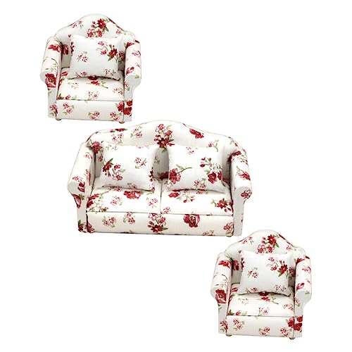JOINPAYA 1satz Miniatur-Sofa-Ornamente Mit Blumenmuster Puppenhaus-Dekoration Maßstab Mini-möbel Für -projekte Und Kinderzimmergestaltung von JOINPAYA