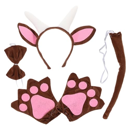 JOINPAYA 1Satz Ziegenohren Haarband mit Schleife Cosplay Kostümzubehör für Partys Halloween und Mottoparty Leicht und Langlebig Fliege und Handschuhe von JOINPAYA