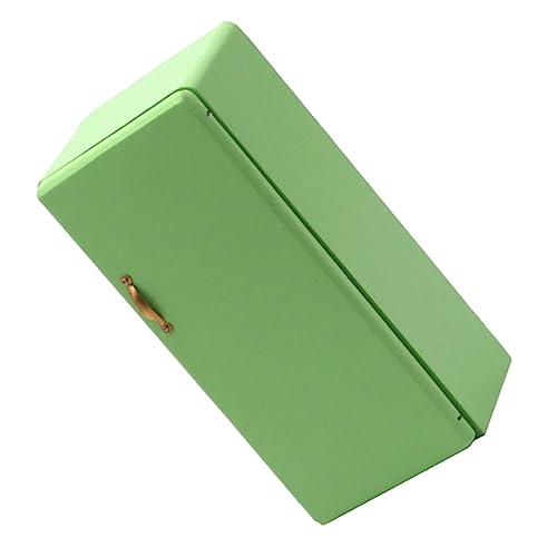 JOINPAYA 1Stk Kühlschrank Modell kühlschrank für puppenstubenmöbel Minikühlschrank mit Gefrierfach Zubehör für Puppenhäuser Mini-Küchendekoration Holz Green von JOINPAYA