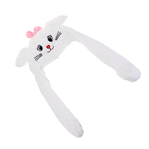 JOINPAYA 1Stk Ohrenmütze kinderkleider kinderkleidung kinderkostüme ausgefallene weihnachten fashing costume fun toy pelziger Ohrspringender Hut Plüschmütze Weiß JOINPAYA 1Stk Ohrenmütze kinderkleider kinderkleidung kinderkostüme ausgefallene weihnachten fashing costume fun toy pelziger Ohrspringender Hut Plüschmütze Weiß von JOINPAYA