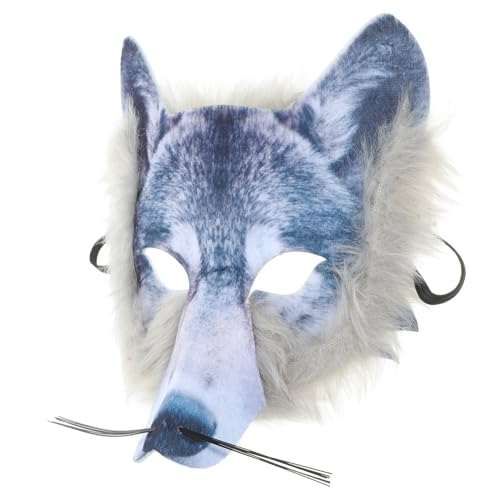 JOINPAYA 1pcs Wolf Halloween Maske: 3D Halbes Gesicht Wolfskopfmaske Realistische Gruselige Tierkopfmasken Für Maskerade Cosplay Party Kostüm Requisite von JOINPAYA