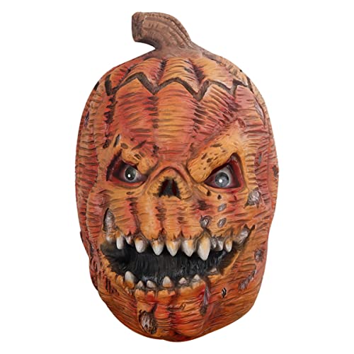 JOINPAYA 1stk Halloween-maske Halloween-streich-requisite Geistermaske Halloween-haube Gruseliges Cosplay Spukhaus Requisiten Beängstigend Blutige Masken Kopfschmuck Orange Emulsion von JOINPAYA