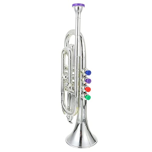 JOINPAYA Musikspielzeug Für Kleinkinder Trompete Aus Kunststoff Trompetenmodell 4 Noten Musikinstrument Für Kinder Musikmodell Bühnen-Requisite von JOINPAYA