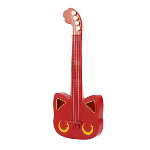 JOINPAYA 1stk Simulations-Ukulele -Ukulele Mädchen-Ukulele Adapter Für Mikrofonstative Lautsprecherkabel Zubehör Hawaiianische Ukulele Gitarrenpedale Rot Plastik von JOINPAYA