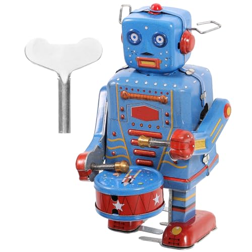 JOINPAYA Sammlerstück Weißblech-Roboter Spielzeug Aufzieh-trommelroboter Kreatives von JOINPAYA