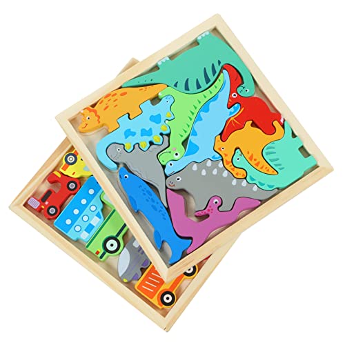 JOINPAYA Pädagogisches Holzpuzzlespielzeug Für Jungen Und Mädchen Lernpuzzleset Für Kleinkinder Boxen Mit Glatten Kanten von JOINPAYA