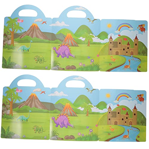 JOINPAYA 2 Dinosaurier Paradise Sticker Book Puzzlematte Wiederverwendbare Aufkleberbücher -Dinosaurier-Aufkleber Cartoon Sticker Book PVC Colorful JOINPAYA 2 Dinosaurier Paradise Sticker Book Puzzlematte Wiederverwendbare Aufkleberbücher -Dinosaurier-Aufkleber Cartoon Sticker Book PVC Colorful von JOINPAYA