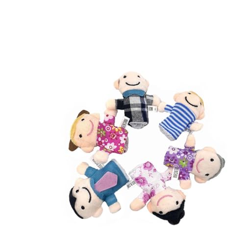 JOINPAYA 2 Sets/12pcs Familie Finger Puppen Opa Oma Papa Mama Schwester Pädagogisches Kinder Spielzeug Handpuppe Buch von JOINPAYA