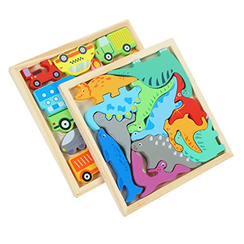 JOINPAYA 2 Kartons Puzzle Für Holzpuzzle Für Kleinkinder Lernpuzzle Holzpuzzles Für Kleinkinder Cartoon-holzpuzzle Holzpuzzles Für Hölzern von JOINPAYA