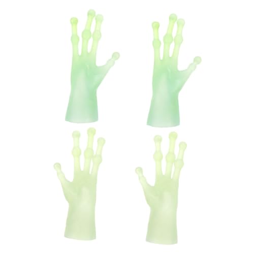 JOINPAYA 2 Paar Lustige Alien-Fingerabdeckung kinderhandschuhe waschbares Zubehör künstliche Dekoration Mini-Insekten Bausätze Halloween-Hände gruselig Halloween-Handschuhe PVC Light Green von JOINPAYA