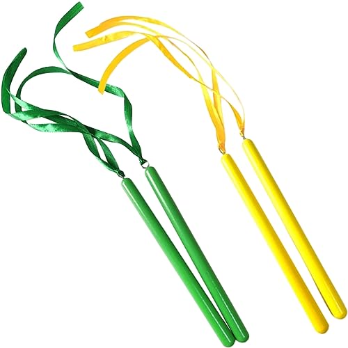 JOINPAYA 2 Paare Bunte Holzmusik Sticks für Teiliges mit Rhythmusstäben für Musikalische Früherziehung Geeignet für Percussion Übungen und Kreative Lernanwendungen von JOINPAYA