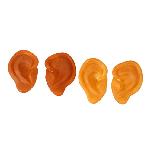 JOINPAYA 2 Paare Gefälschte Ohrspielzeug Falsche Kostümohren Halloween-Ohren Requisitenohren Cosplay Blutiges Ohr Halloween -Ohrringe Falsche Ohren Fasle Easr von JOINPAYA