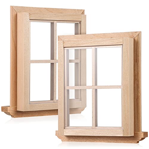 JOINPAYA 2 Pcs Dollhouse Fensterrahmen: 1:12 Miniaturen Holzfenstermodelle Winziges Möbelzubehör Für DIY -Handwerksmikroszene JOINPAYA 2 Pcs Dollhouse Fensterrahmen: 1:12 Miniaturen Holzfenstermodelle Winziges Möbelzubehör Für DIY -Handwerksmikroszene von JOINPAYA
