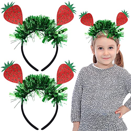 JOINPAYA 2 Pcs Lametta -Erdbeer -Stirnbänder: Erdbeer Glitzer Frucht Haar -Stirnband Niedlicher Frühlingsmädchen Kopf Für Accessoires JOINPAYA 2 Pcs Lametta -Erdbeer -Stirnbänder: Erdbeer Glitzer Frucht Haar -Stirnband Niedlicher Frühlingsmädchen Kopf Für Accessoires von JOINPAYA