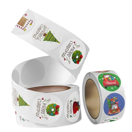 JOINPAYA 2 Rollen Weihnachtssiegelaufkleber Weihnachtsdeko Weihnachtssticker Briefumschläge Deko Weihnachten Aufkleber Weihnachten Brief Zubehör Kupferplattenaufkleber von JOINPAYA