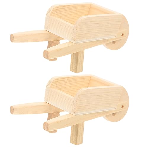 JOINPAYA 2 Stück Miniatur-schubkarren Aus Holz Für Puppenhäuser Dekoration Und Fotografie von JOINPAYA