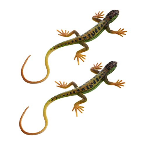 JOINPAYA 2stücke Künstliche Eidechsenfigur Lifelike Lizard Modell Aus Hochwertigem Kunststoff Für Dekoration Spielzeug Für Und Langlebig von JOINPAYA