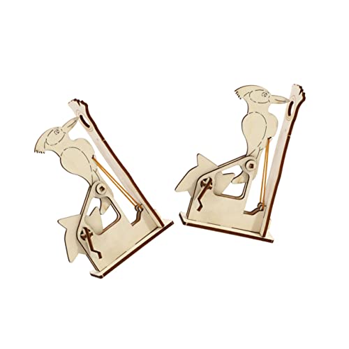 JOINPAYA 2 Sätze 3D -Puzzlespielzeug für kindergeschenke geldschrank Dekoration weihnsgeschenke bastelsets für Bauspielzeug Specht aus Holz Bildungsmodell hölzern von JOINPAYA