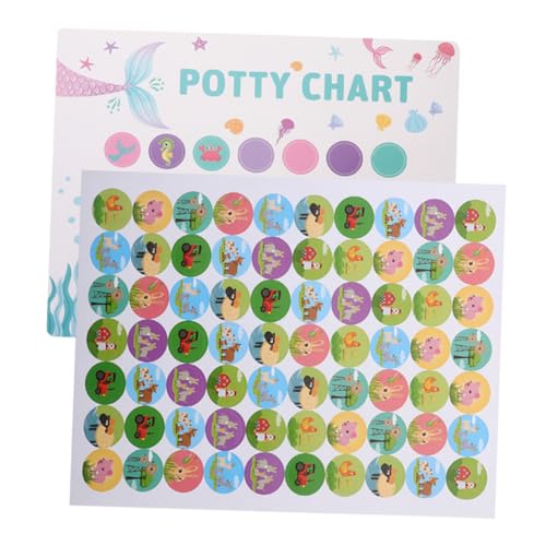 JOINPAYA 2 Sätze Aufkleber für das Töpfchentraining belohnungssticker belohnungsaufkleber Grundlagen zum Töpfchentraining für Kleinkinder Aufklebertabelle für Kleinkinder Papier von JOINPAYA