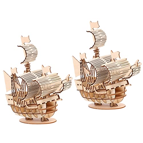 JOINPAYA 2 Sätze Bausteinspielzeug Zusammenbauen Rätsel Puzzle- -Set Handwerkliches Baumodell Segelbootmodell Vorschulrätsel Modelle Segelboot-modellbausatz Holz Khaki JOINPAYA 2 Sätze Bausteinspielzeug Zusammenbauen Rätsel Puzzle- -Set Handwerkliches Baumodell Segelbootmodell Vorschulrätsel Modelle Segelboot-modellbausatz Holz Khaki von JOINPAYA