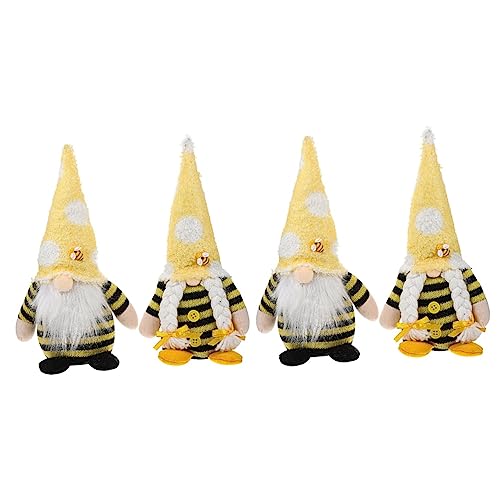 JOINPAYA 2 Sätze Bienenfest GNOME Plüschpuppe Deko Gesichtslose Figuren Für Feierlichkeiten Und Hochzeiten Für Frühlingsfeste Und Besondere Anlässe 2 Stücke * 2 von JOINPAYA