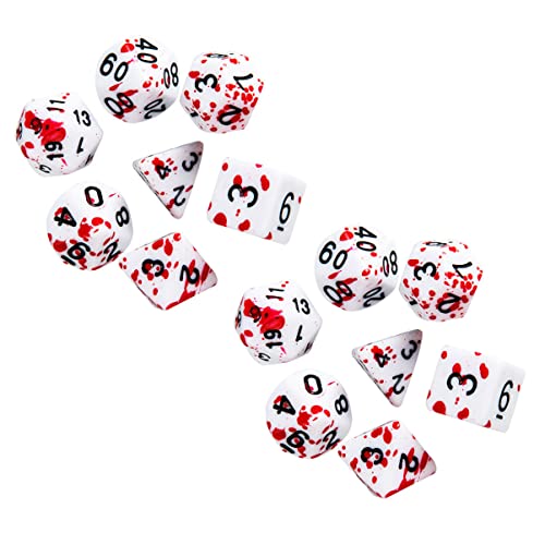 JOINPAYA 2 Sätze Blut Würfel Blutspritzerwürfel Tragbare Würfel Spielwürfel Brettspiel-Requisite Unterhaltungswürfel Realistische Blutwürfel Lustige Würfelspiel-Requisiten Plastik von JOINPAYA