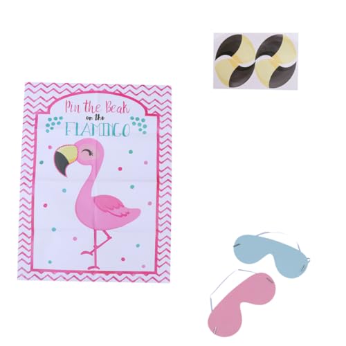 JOINPAYA 2 Sätze Flamingo-Aufkleber Foto Aufkleber Spielplakat Aufkleber Für Kinderspiele Rosa Stoff von JOINPAYA