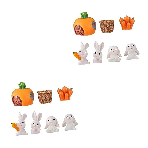 JOINPAYA 2sätze Miniatur Hase Figuren Für Kuchen Dekoration Teiliges Mit Niedlichen Bunny Toppers Für Garten Und Partyverzierungen von JOINPAYA