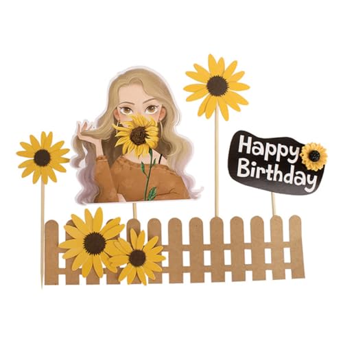 JOINPAYA 50stücke Teiliges Cake Decoration Sunflower Cake Topper Kreative Und Praktische Tortendeko Für Feiern Hochzeiten Und Geburtstagsfeiern Leicht Zu Installieren Entfernen von JOINPAYA