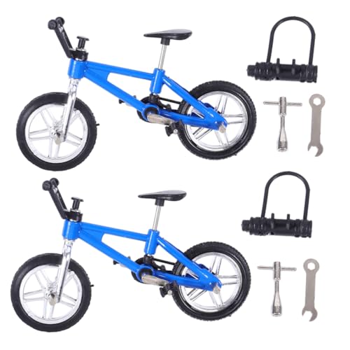 JOINPAYA 2 Sätze Mini Finger Bike Bewegliche Pedale und Lenker Realistische Details Desktop Dekoration und Finger Sport für Fahrradliebhaber und Erwachsene von JOINPAYA