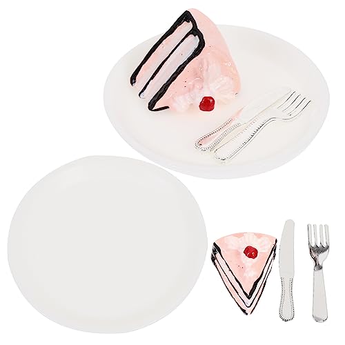 JOINPAYA Puppenhaus-mini-kuchenteller – 2 Sets Dekorative Miniatur-dessertmodelle Kinderspielzeug Zum Vortäuschen Von Lebensmitteln Für Die Küche von JOINPAYA