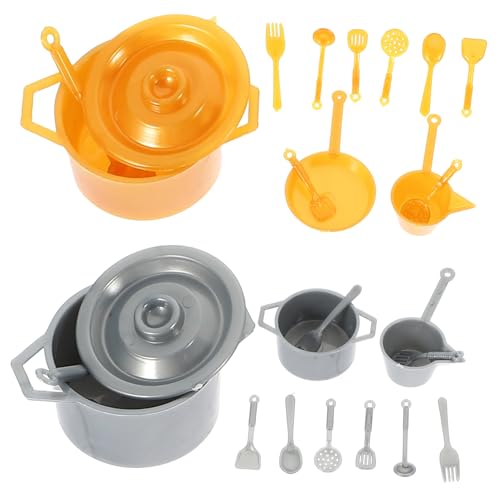 JOINPAYA 2 Sätze Mini-küchenutensilien Mini-küchenzubehör Mini -schüssel Dekoration Für Mini- Miniatur-gabeln, Löffel Mini-hausbesteck Kleines Hauszubehör Miniaturbesteck Plastik von JOINPAYA